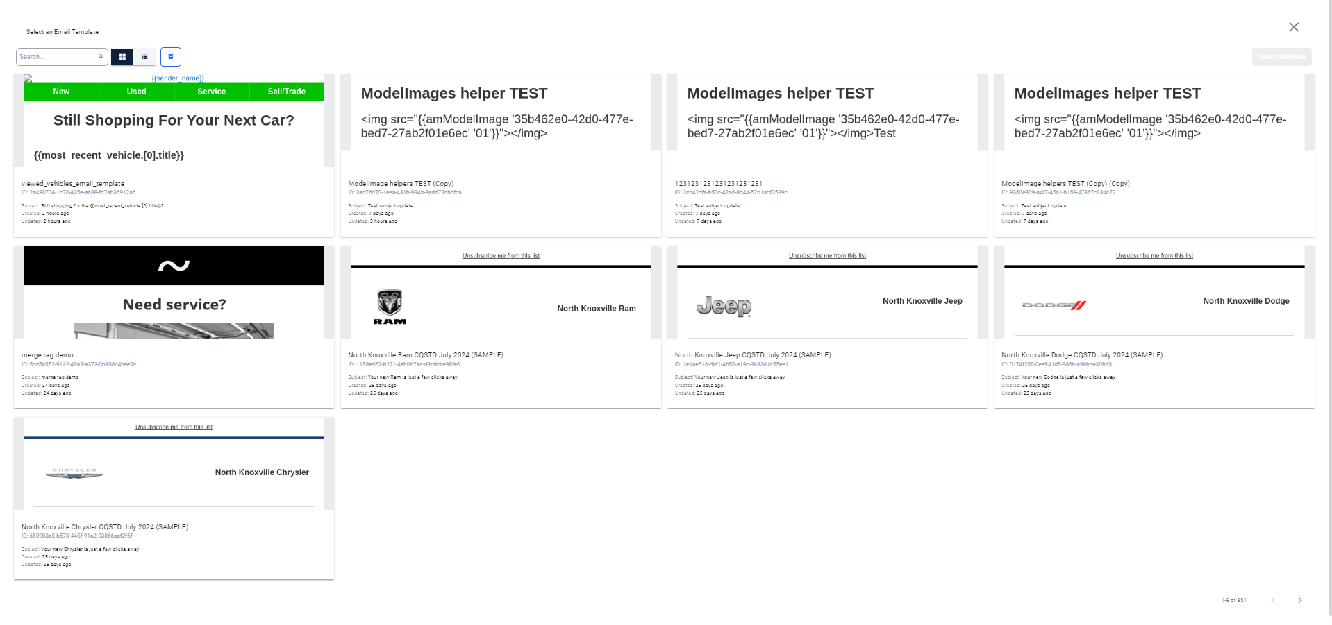 email marketing website template